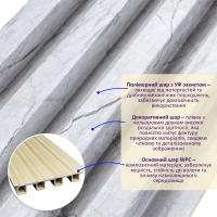 Декоративная стеновая рейка Sticker wall 3000*160*23мм (D) SW-00001862