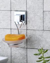 Soap holder, self-adhesive, chrome Tekno-Tel EF266-K