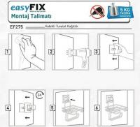 Toilet paper and spare tire holder, self-adhesive Tekno-tel EF275-K