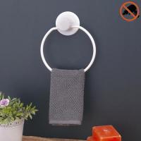 Round towel holder with suction cup white DM235W Eco