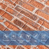 Самоклеюча 3D панель Sticker wall під цеглу 44 Рудий SW-00000037