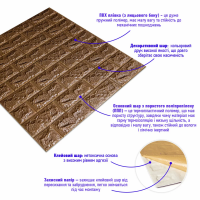 Self-adhesive 3D panel Sticker wall under brick Brown Id 20 SW-00000053