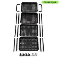 Mobile shelf Sticker wall four-tier universal plastic black 41*25*101cm SW-00002108