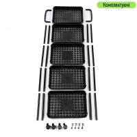 Mobile shelf Sticker wall five-tier universal plastic black 41*25*127cm SW-00002109