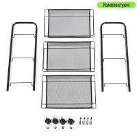 Mobile shelf Sticker wall three-tier universal made of metal black 45*27*65cm SW-00002106