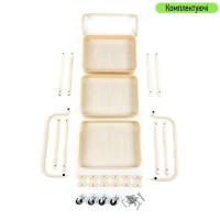 Mobile shelf Sticker wall three-tier universal made of metal cream 45*37*82cm SW-00002105