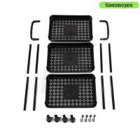 Mobile shelf Sticker wall three-tier universal plastic black 41*25*72cm SW-00002107