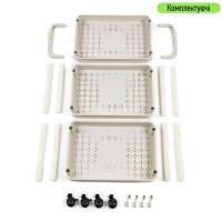 Mobile shelf Sticker wall three-tier universal plastic ivory 41*25*72cm SW-00002435