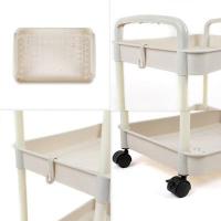 Mobile shelf Sticker wall three-tier universal plastic ivory 41*25*72cm SW-00002435