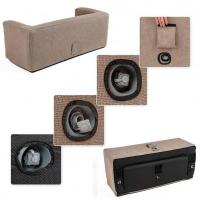 Inflatable furniture set Sticker wall sofa and 2 armchairs brown SW-00002657