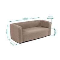 Inflatable furniture set Sticker wall sofa and 2 armchairs brown SW-00002657