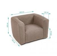 Inflatable furniture set Sticker wall sofa and armchair brown SW-00002656