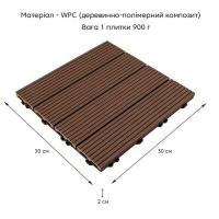 Composite tile Sticker wall WPC chestnut 30*30CM*2CM (D) SW-00001710