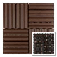 Composite tile Sticker wall WPC chestnut 30*30CM*2CM (D) SW-00001710