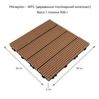 Composite tile Sticker wall WPC natural wood 30*30CM*2CM (D) SW-00001711
