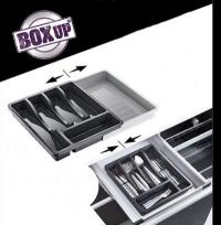 Cutlery tray Boxup Extendable Black-gray 31x39 cm FT-054