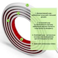 Молдинг Sticker wall 20х3000х8,5 Белый SW-00002673