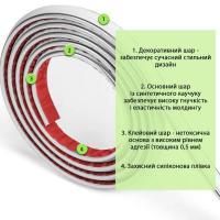 Молдинг Sticker wall 3000х20х8,5 мм Білий зі сріблом SW-00002674