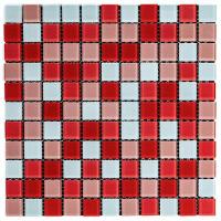 Мозаика из декоративного стекла Sticker wall красная 298х298х4,5мм SW-00002367