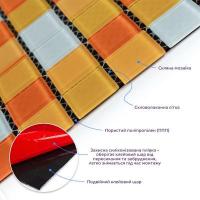 Мозаика из декоративного стекла Sticker wall оранжевая 298х298х4,5мм SW-00002365