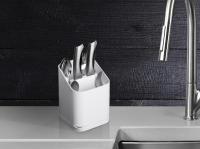 Tabletop cutlery holder 11x12x17 cm, white Emhouse EP-910