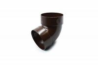 Double-coupled pipe bend 67° brown 75mm RainWay