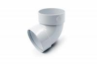 Double-coupled pipe bend 67° gray 100mm RainWay