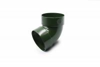 Double-coupled pipe bend 67° green 75mm RainWay