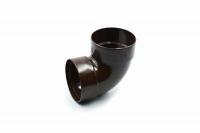 Double-coupled pipe bend 87° brown 75mm RainWay
