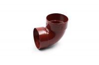 Double-coupled pipe bend 87° red 75mm RainWay
