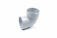 Double-coupled pipe bend 87° gray 75mm RainWay