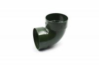 Double-coupled pipe bend 87° green 75mm RainWay