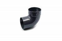 Single-joint pipe bend 87° graphite 75mm RainWay