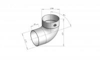 Single-joint pipe bend 87° green 75mm RainWay