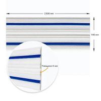 Плінтус РР самоклеючий білий з синьою смужкою Sticker wall 2300*140*4мм (D) SW-00001811