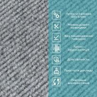 Плитка ковролиновая Sticker wall с TPR основой многоразовая серая 600х600х4мм SW-00002800