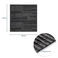 Плитка под ковролин Sticker wall без клеевого слоя 500х500х4мм Черно-серый SW-00002713