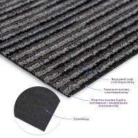 Плитка под ковролин Sticker wall без клеевого слоя 500х500х4мм Черно-серый SW-00002713