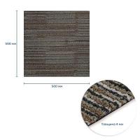 Плитка под ковролин Sticker wall без клеевого слоя 500х500х4мм Коричнево-серый SW-00002714