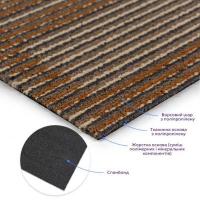 Плитка под ковролин Sticker wall без клеевого слоя 500х500х4мм Коричневый SW-00002712