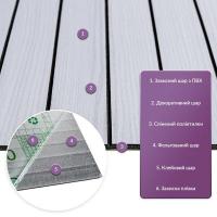 Покриття настінне вінілове 3D рейки Sticker wall 600*600*2,8мм (D) SW-00002193