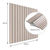 Покрытие настенное виниловое 3D рейки Sticker wall 600*600*2,8мм (D) SW-00002199
