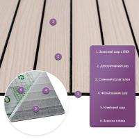Покрытие настенное виниловое 3D рейки Sticker wall 600*600*2,8мм (D) SW-00002199