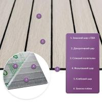 Покриття настінне вінілове 3D рейки Sticker wall 600*600*2,8мм (D) SW-00002200