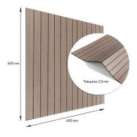 Покрытие настенное виниловое 3D рейки Sticker wall 600*600*2,8мм (D) SW-00002202