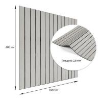 Покрытие виниловое самоклеющееся 3D рейки Sticker wall 600х600х2,8мм SW-00003242