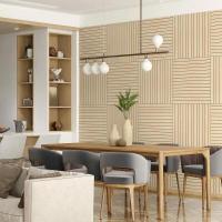 Покрытие виниловое самоклеющееся 3D рейки Sticker wall 600х600х2,8мм SW-00003451