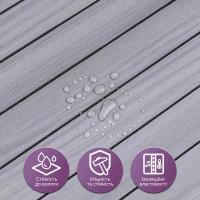 Покрытие виниловое самоклеющееся 3D рейки в рулоне Sticker wall Тик Седой 600х2900х3мм (D) SW-00002907