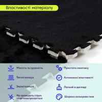 Plush puzzle floor Sticker wall Black 60*60*1cm (D) SW-00002079