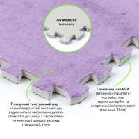 Plush puzzle floor Sticker wall Purple 30*30*1cm (D) SW-00002086